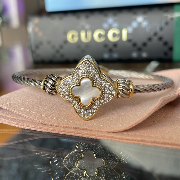 Jewelry - Clover Cord Bangle with Magnetic Closure